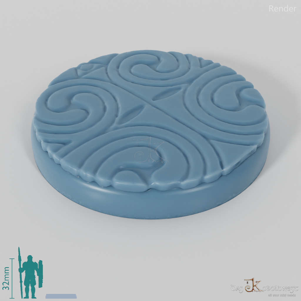 Bases mit Bodenornamenten (Rund)