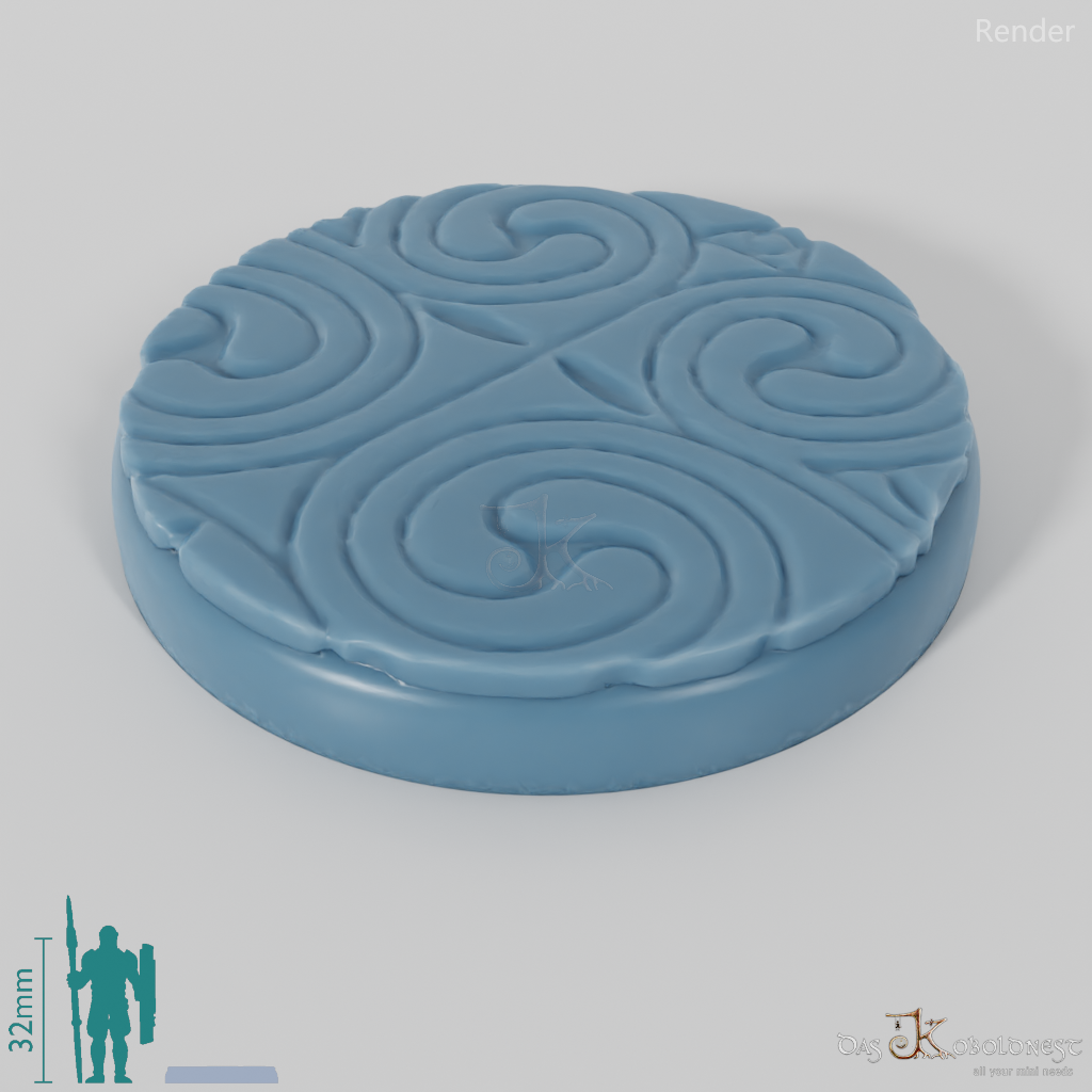 Bases mit Bodenornamenten (Rund)