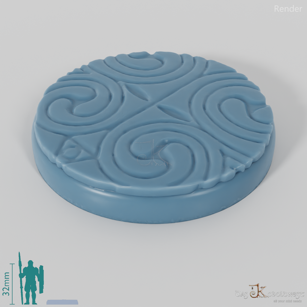 Bases mit Bodenornamenten (Rund)