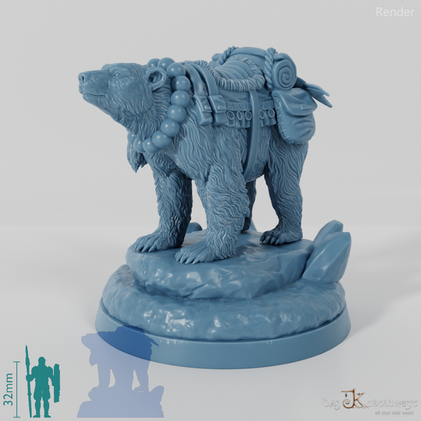 Kenu, gesattelter Eisbär