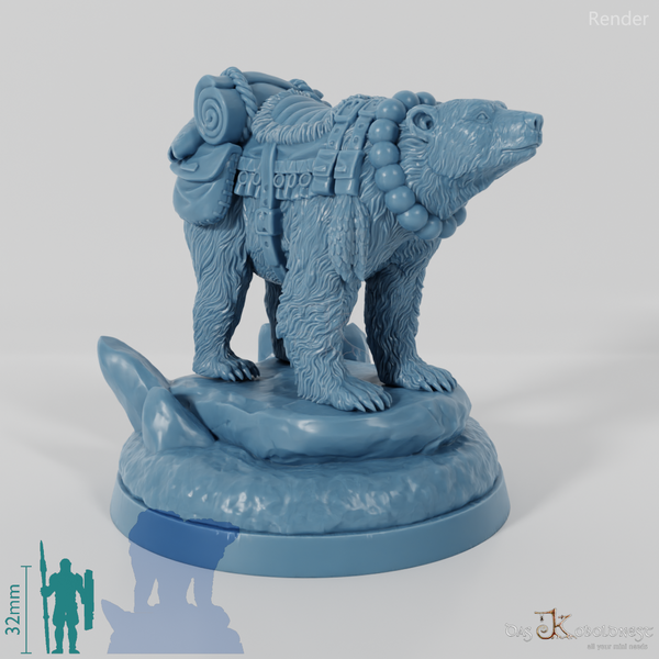 Kenu, gesattelter Eisbär