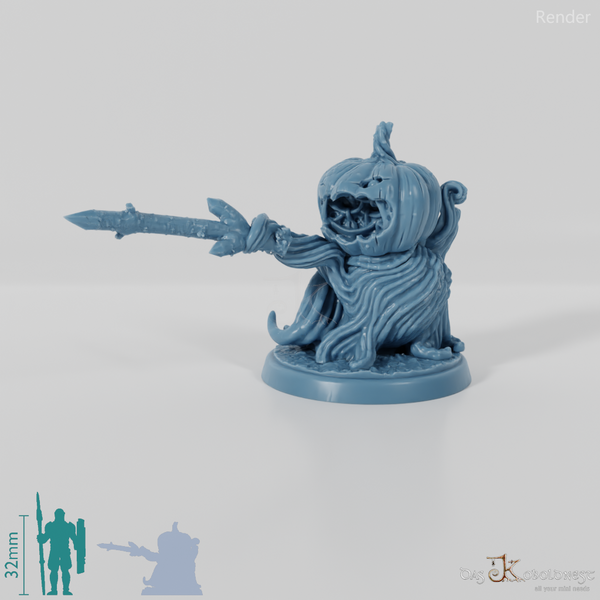 Kürbissoldat mit Schwert