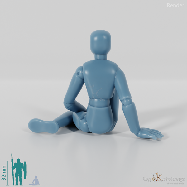 Animierte Marionette - Sitzend