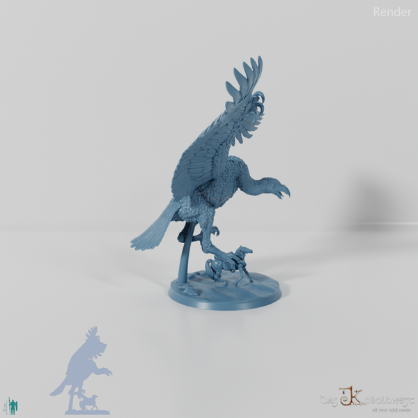 Vogel Rock mit Pferd