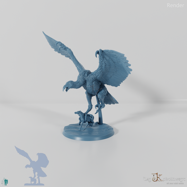 Vogel Rock mit Pferd