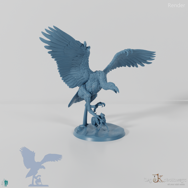 Vogel Rock mit Pferd