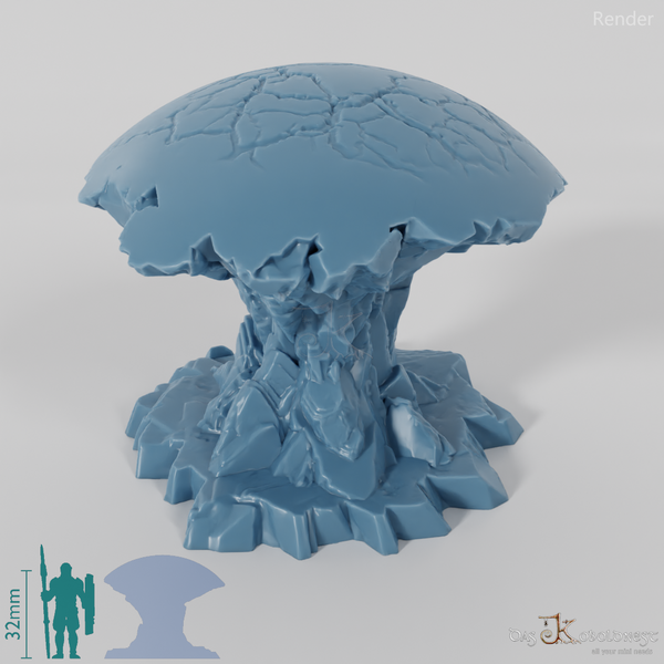 Zerbrochene Steinkugeln