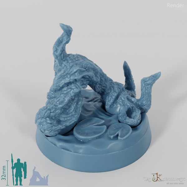 Knorrige Weidenwurzel im Wasser (Base)