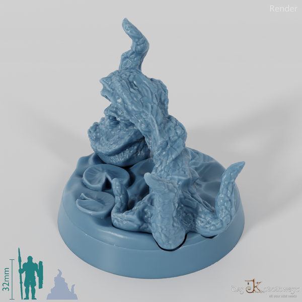 Knorrige Weidenwurzel im Wasser (Base)