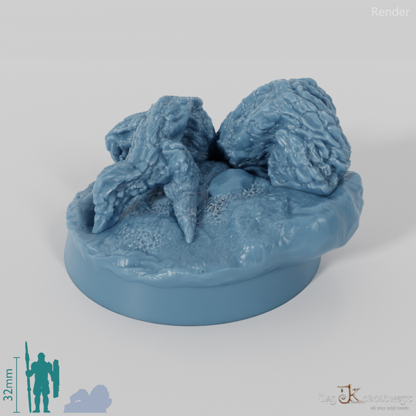 Knorrige Weidenwurzel an Land (Base)