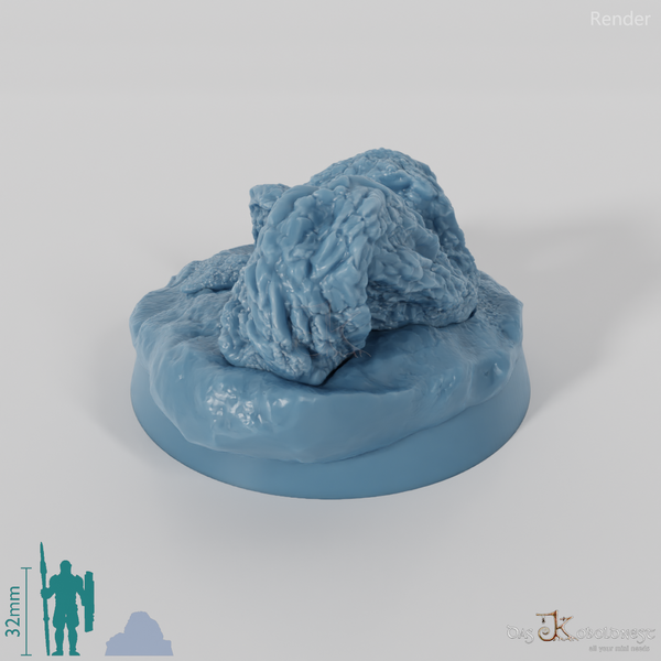 Knorrige Weidenwurzel an Land (Base)