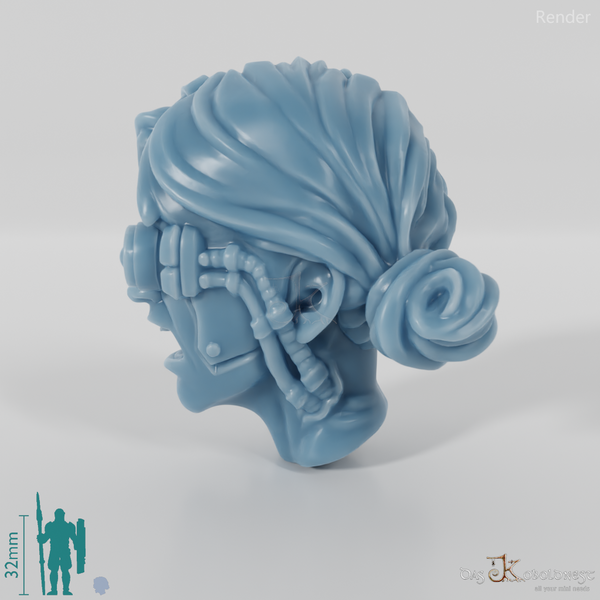 Frauenkopf - SciFi Bionisches Auge