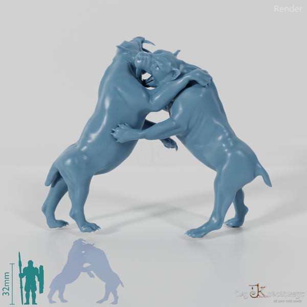 Smilodon populator 05 (Kämpfend) - JJP