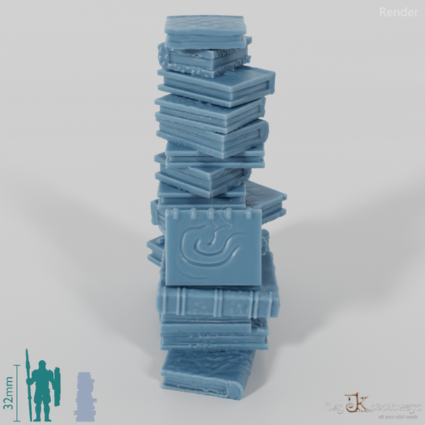 Buch - Hoher Bücherstapel 08