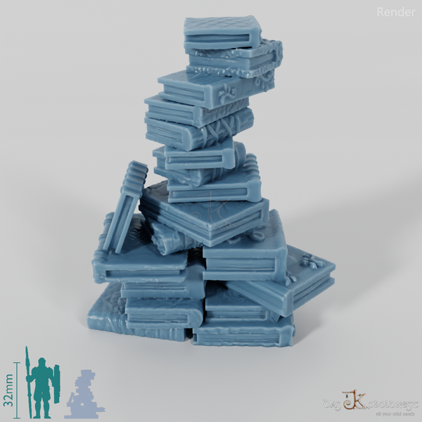 Buch - Hoher Bücherstapel 08