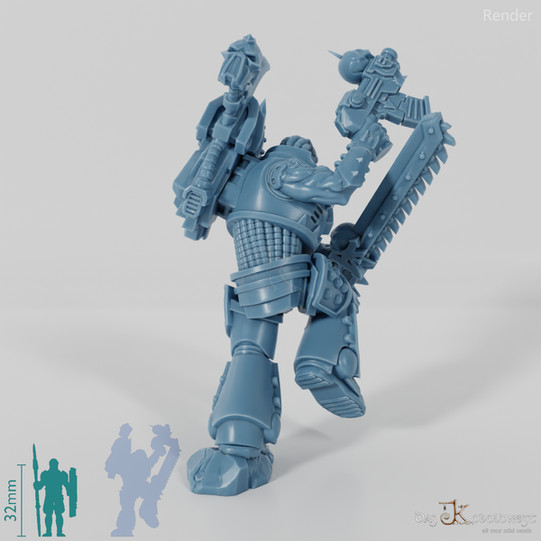 Void Blessed Soldiers - Savage Gladiator mit Kettenschwert und Pistole 02