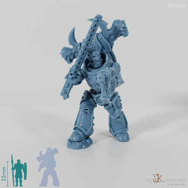 Void Blessed Soldiers - Savage Gladiator mit Kettenschwert und Pistole 04