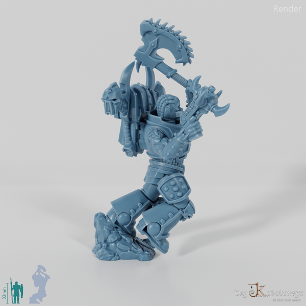 Void Blessed Soldiers - Savage Gladiator mit Kettenaxt und Plasmapistole 03