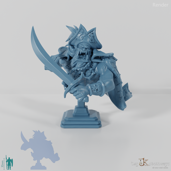 Büste - Roar, vernarbter Orkpirat