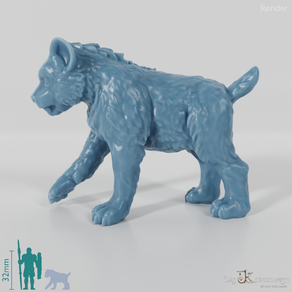 Smilodon 09 (Jungtier) - StoneAxe Miniatures