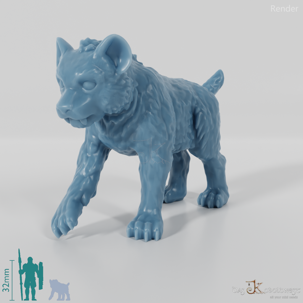 Smilodon 09 (Jungtier) - StoneAxe Miniatures