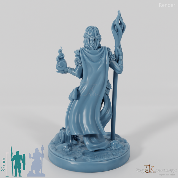 Elena, Schülerin des Nordens mit Feuerzauber (Pose 1)