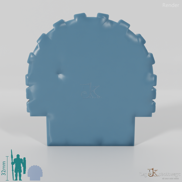 Halblinghöhlenfenster - Kleines Fenster mit Steinrahmen 01