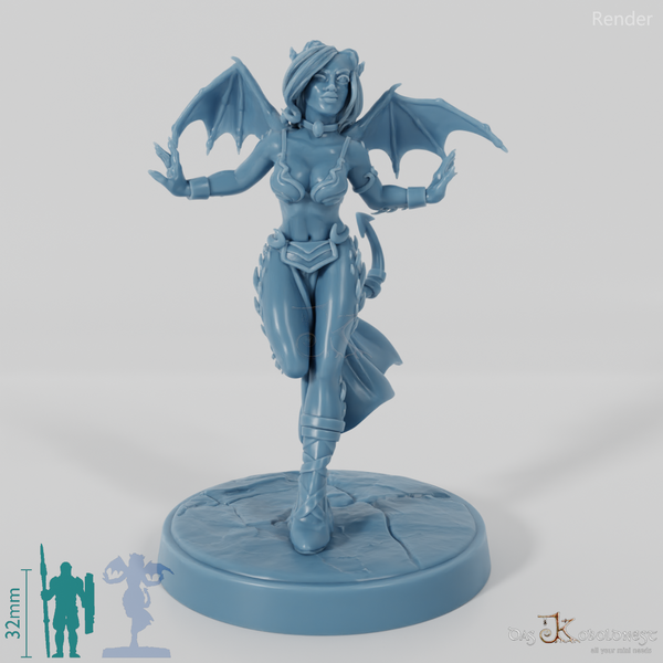 Bellacina, Verführerischer Sukkubus in Teufelskostüm