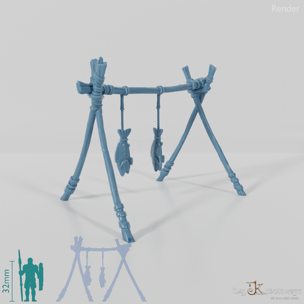 Tierverarbeitung - Trockenfischgestell A