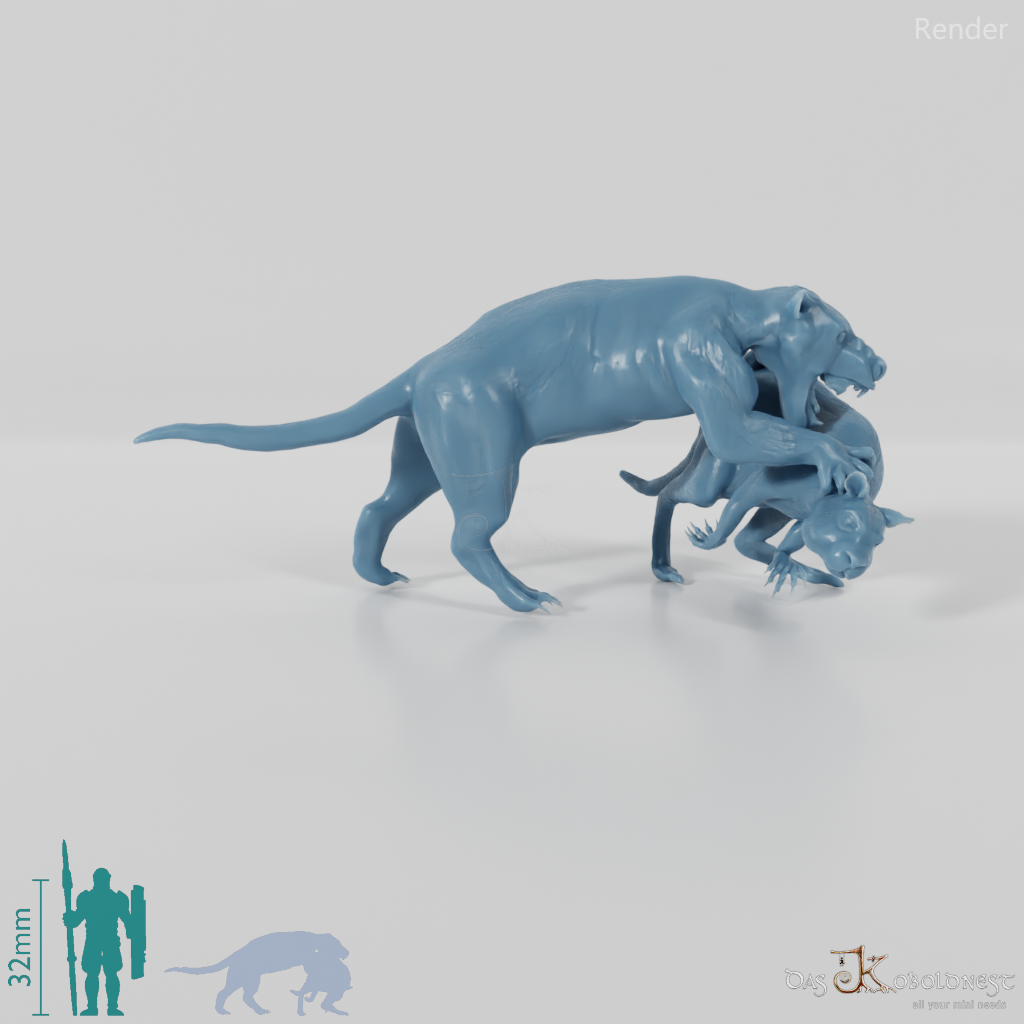 Thylacoleo carnifex 06 (mit Beute) - JJP