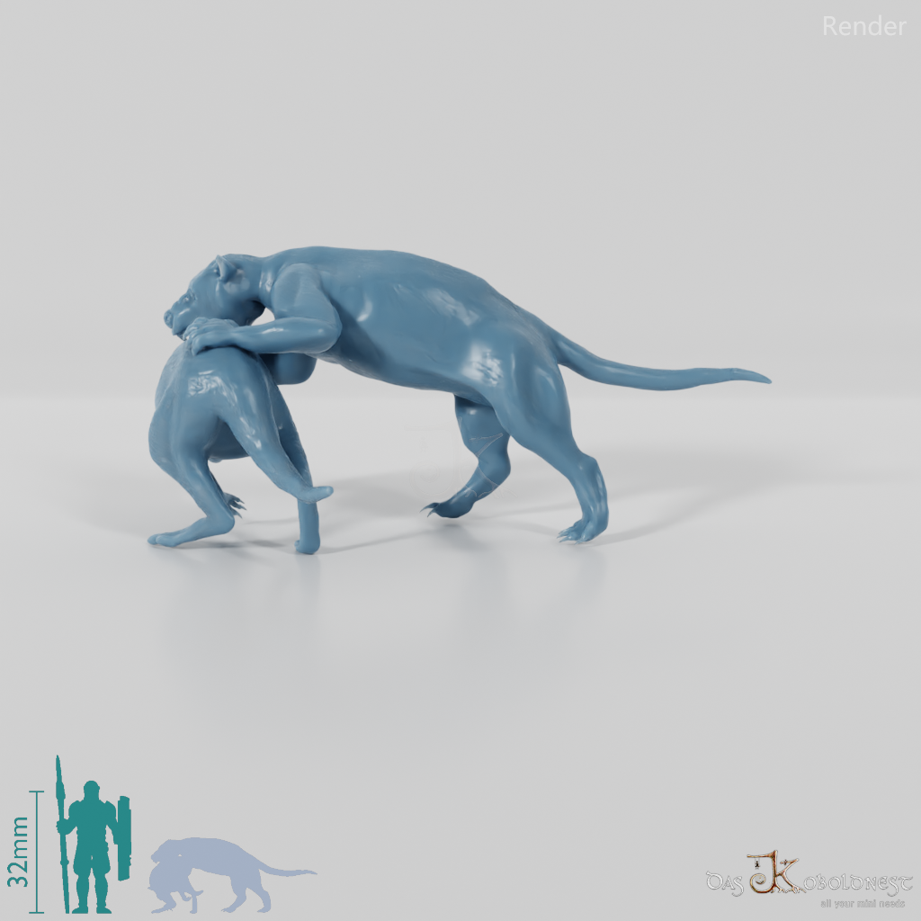 Thylacoleo carnifex 06 (mit Beute) - JJP