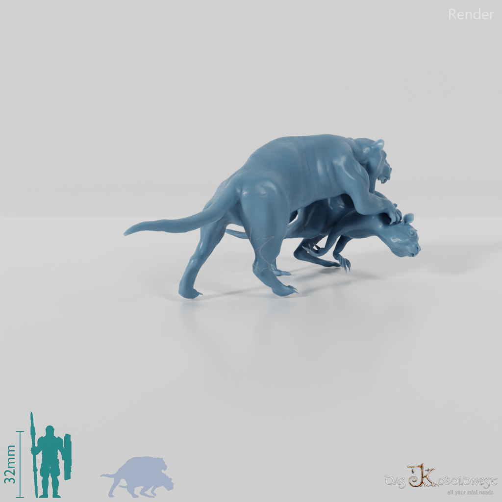 Thylacoleo carnifex 06 (mit Beute) - JJP