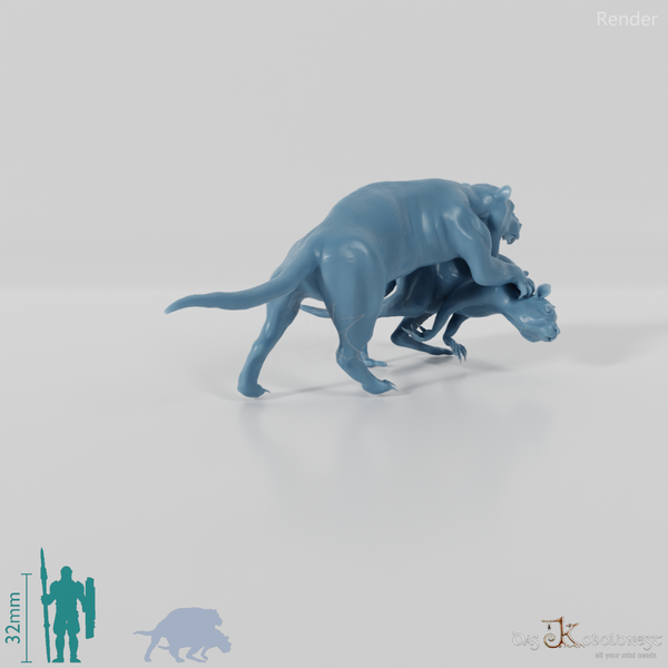 Thylacoleo carnifex 06 (mit Beute) - JJP