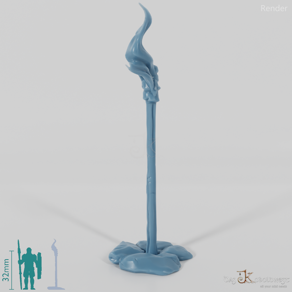Fackel - Brennende Standfackel 02
