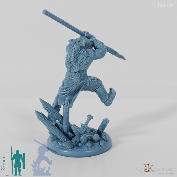 Nordischer Berserker des Wolfstotems (Speer)