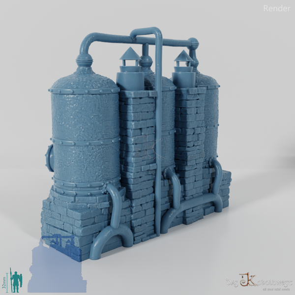 Alkoholherstellung - Dreifache Brennblase