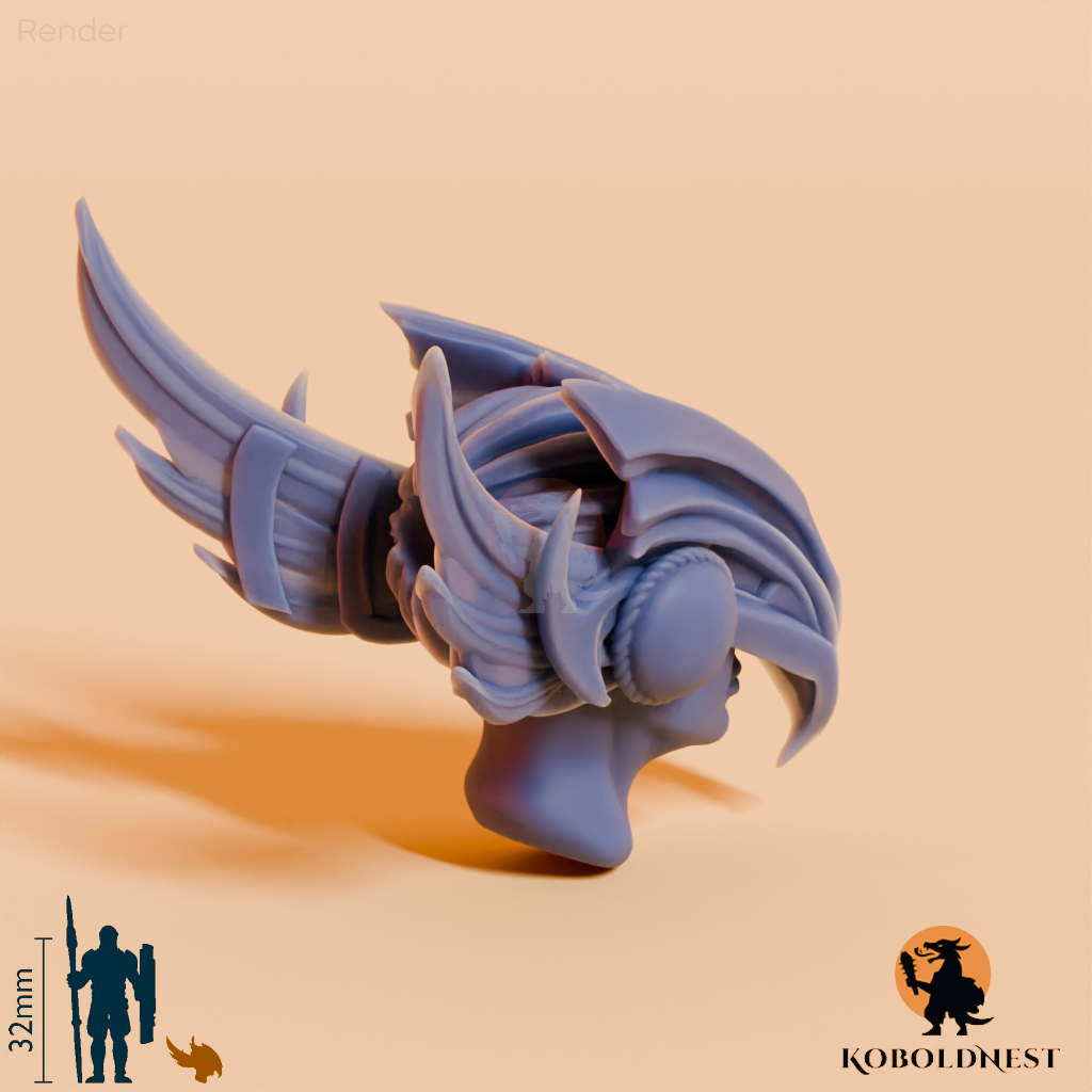 Walkürenkopf - Helm (für modulare Haare)