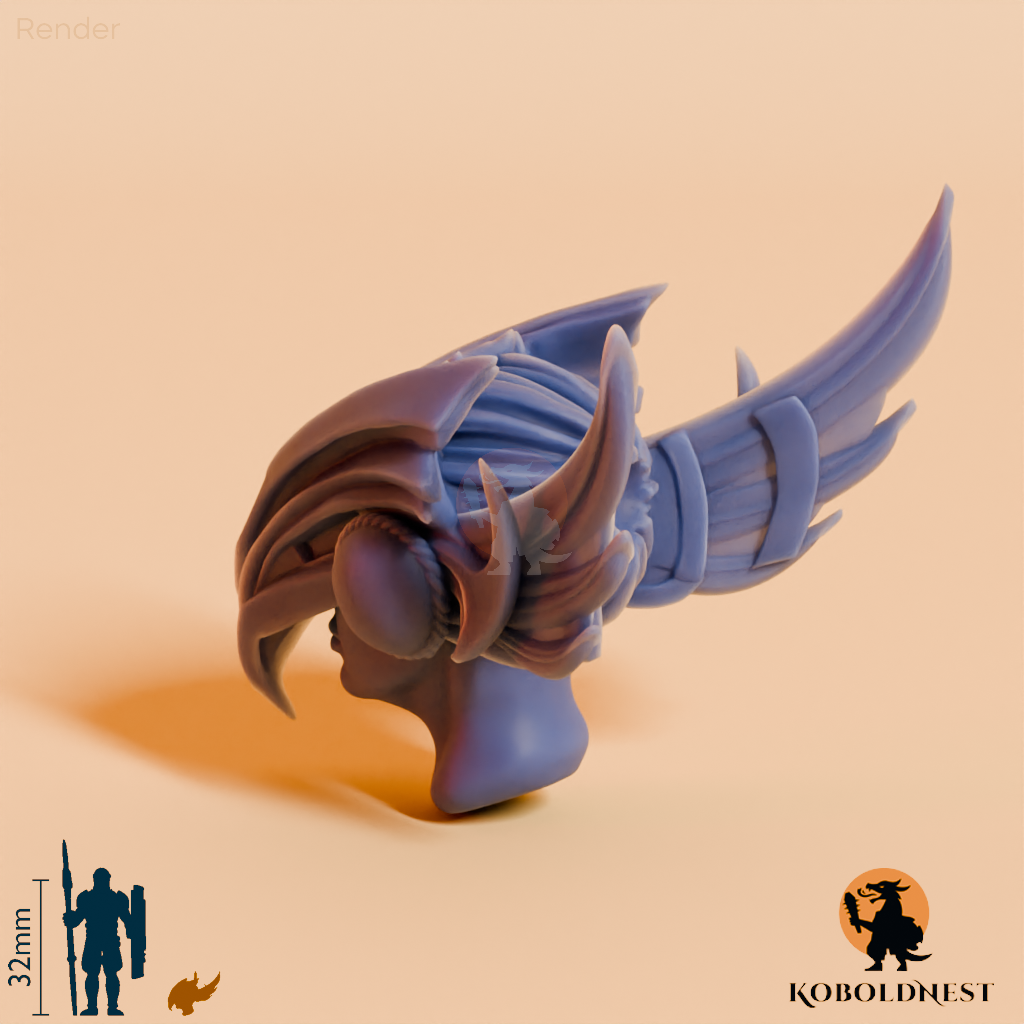 Walkürenkopf - Helm (für modulare Haare)