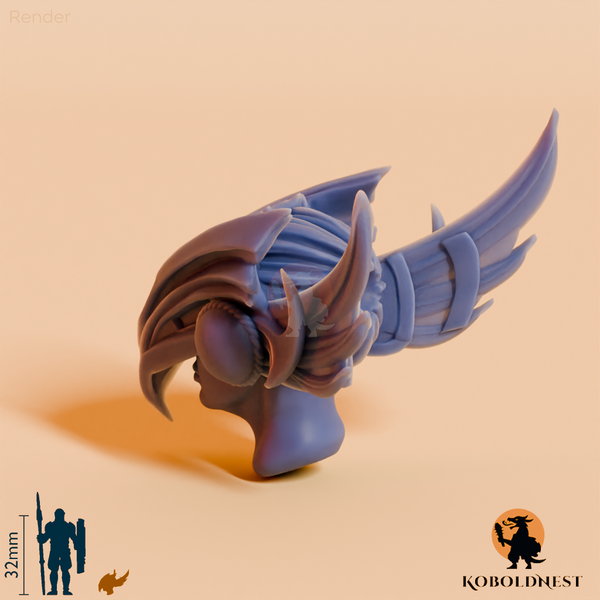 Walkürenkopf - Helm (für modulare Haare)