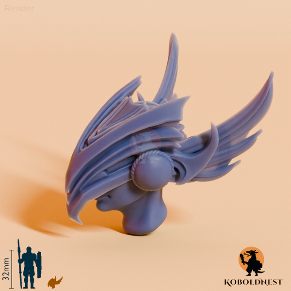 Walkürenkopf - Helm (für modulare Haare)