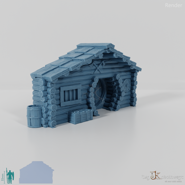 Halblinghöhlenfassade - Wikinger Haupteingang