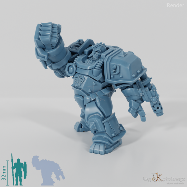 Khazaroth Empire - Iron Mole mit Kampfhandschuh und Pistole 09