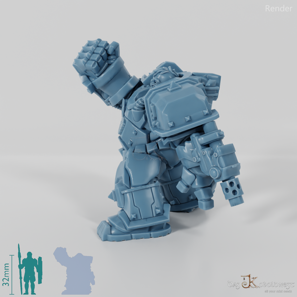 Khazaroth Empire - Iron Mole mit Kampfhandschuh und Pistole 09