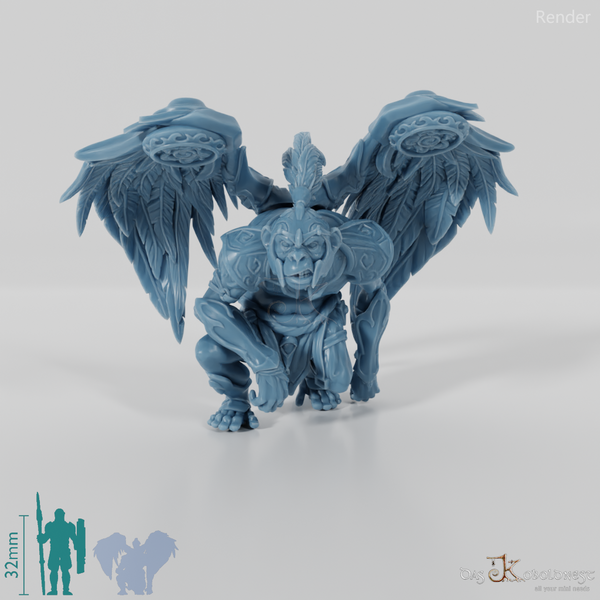 Geflügelter Affe 02