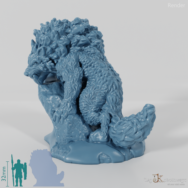 Lauernder Winterwolf