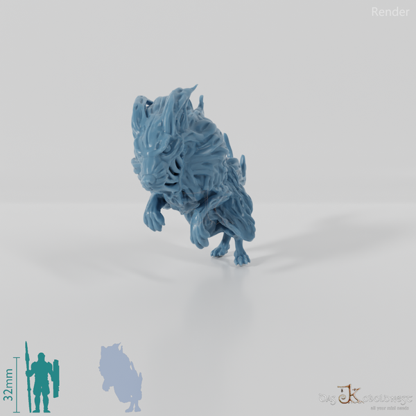 Springender Wolf der Wilden Jagd