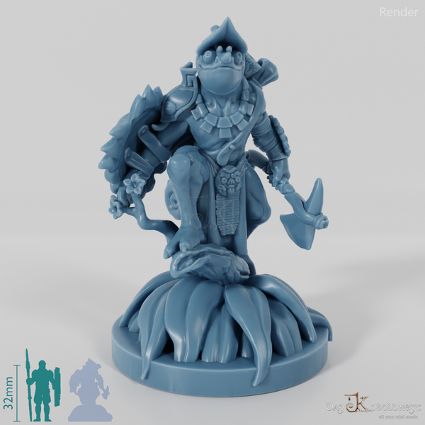 Xuchatla, Echsenvolk Schurke mit Axt (Pose 2)