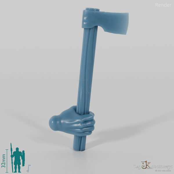 Halbling-Axt B mit Hand