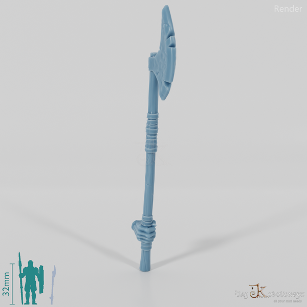 Ork-Zweihandaxt A mit Hand