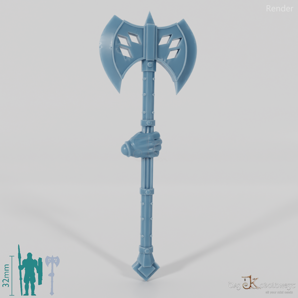 Zwergenstreitaxt mit Hand